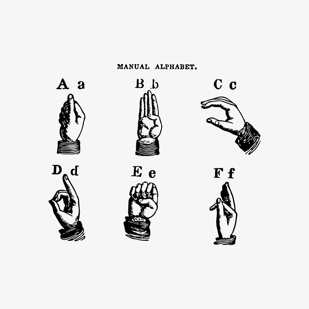 Sign language illustration vector