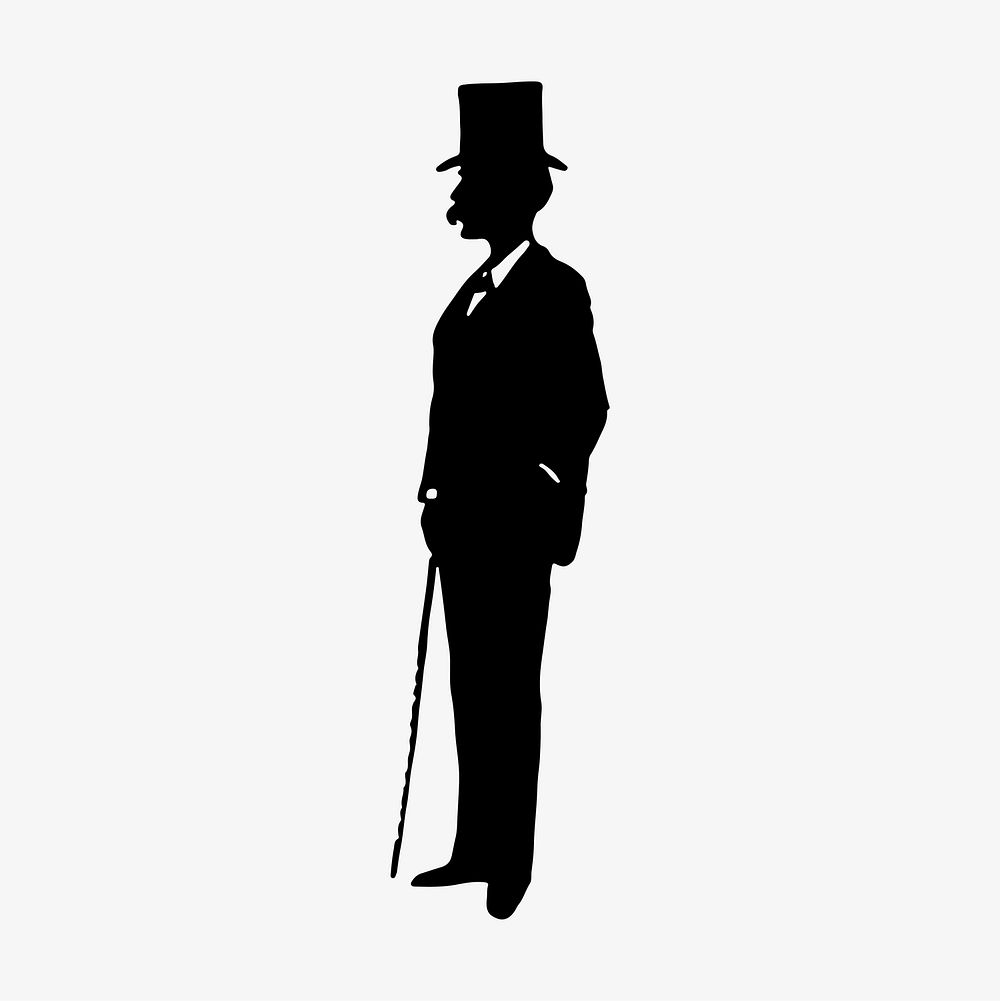 Gentleman silhouette illustration vector