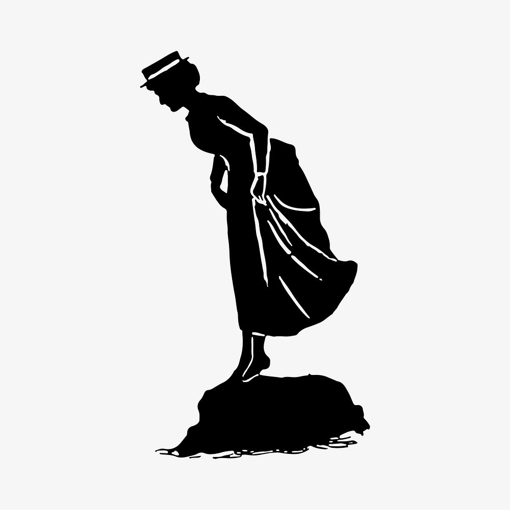 Lady silhouette illustration vector