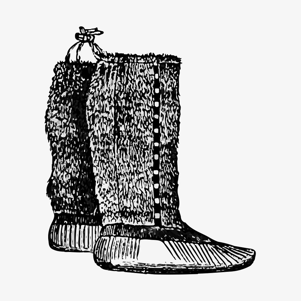Eskimo boots illustration vector