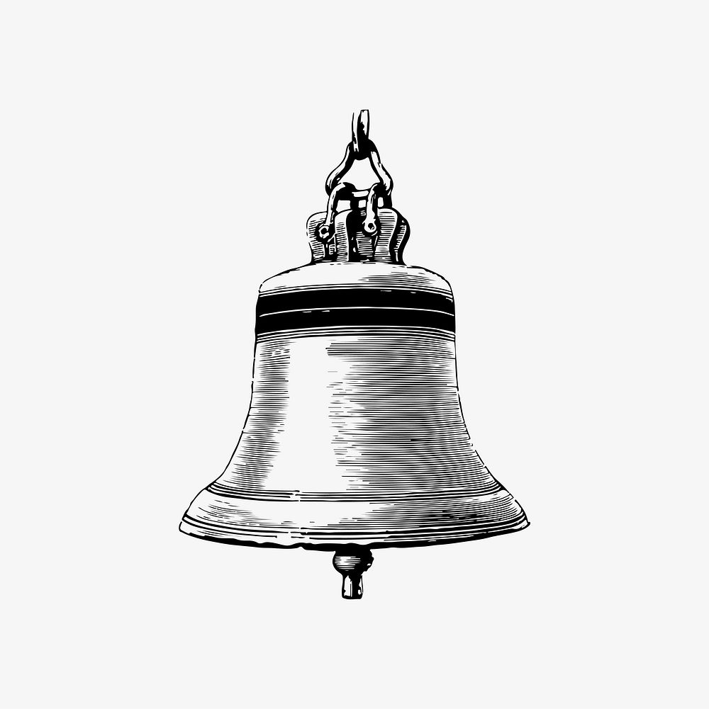 Monastery bell illustration vector