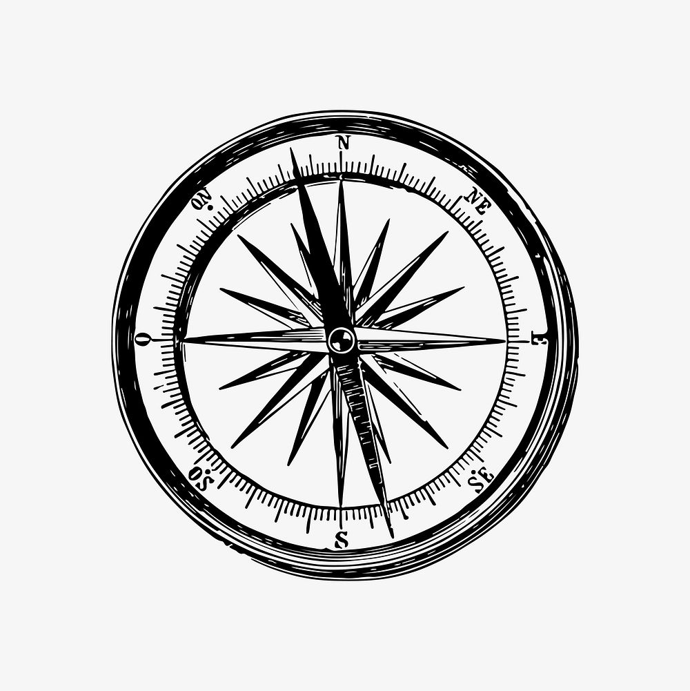 Navigation compass illustration vector