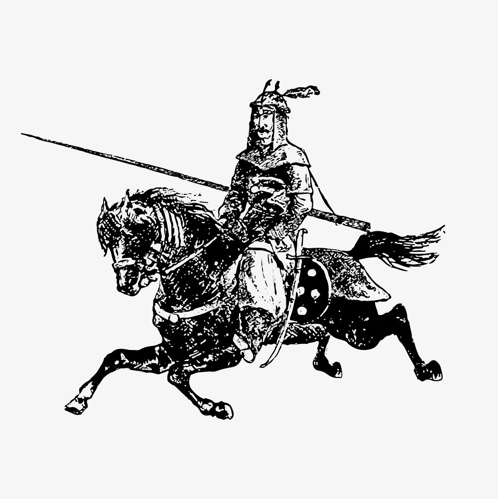 Drawing of an oriental army general from Babylon Electrified