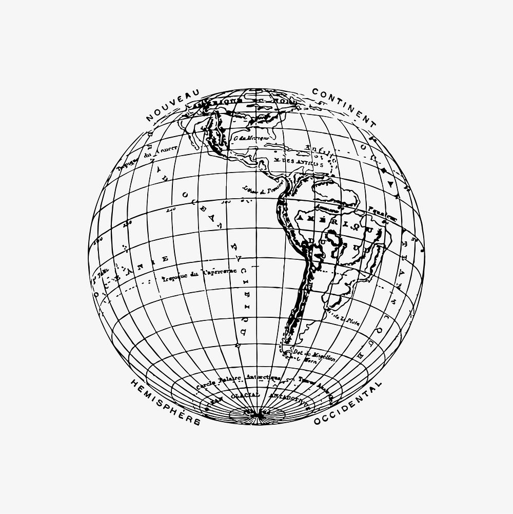 World atlas illustration vector