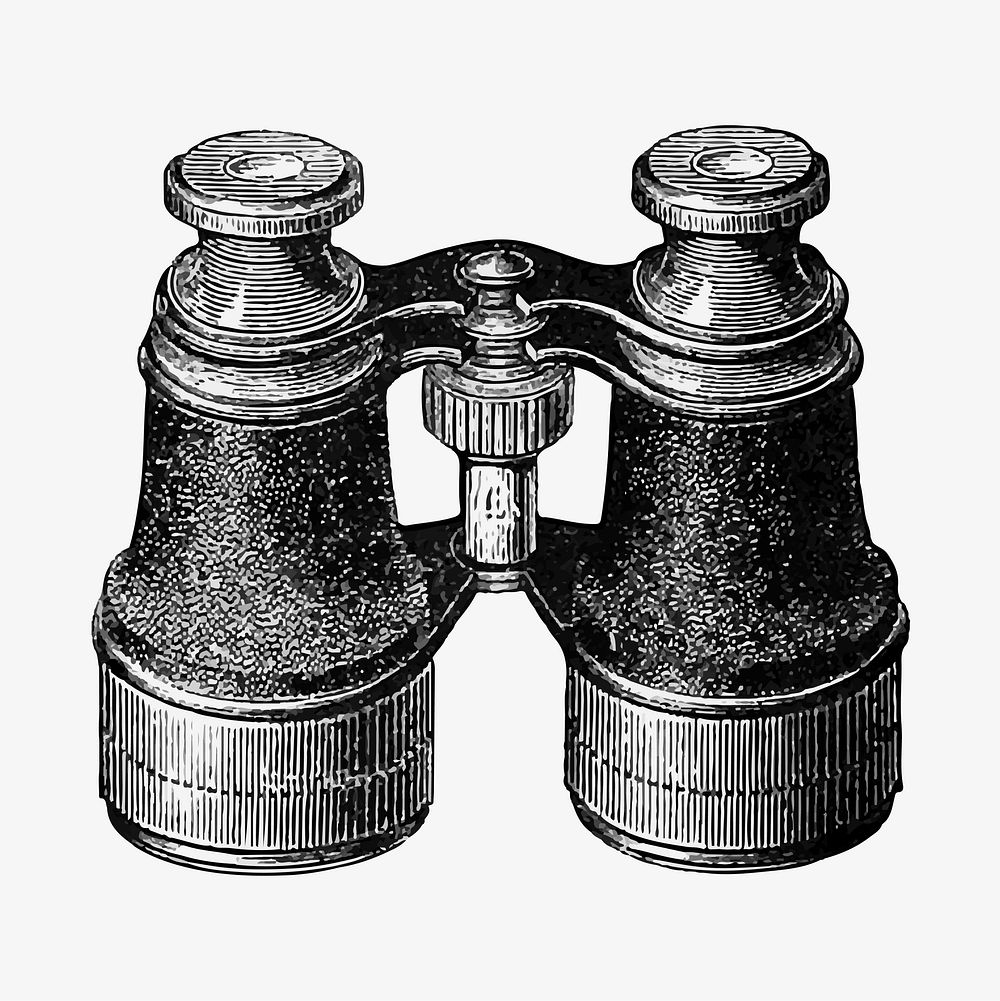 Vintage binocular illustration vector