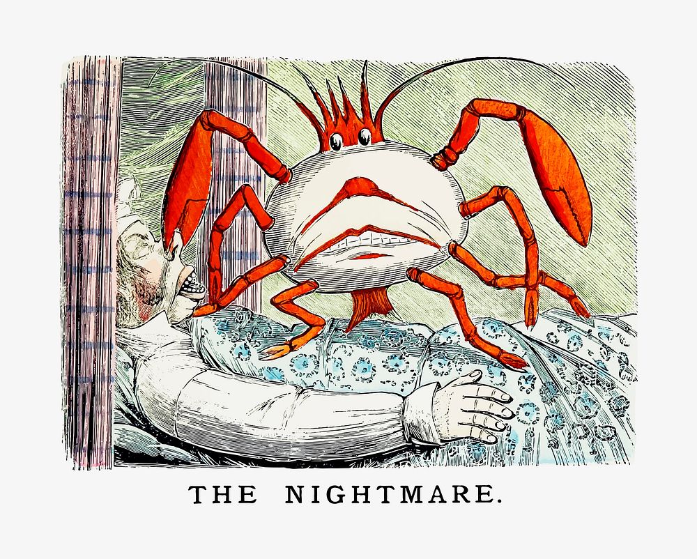 Crab nightmare drawing vector
