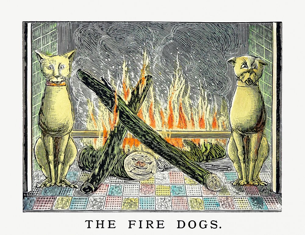 Drawing of the fire dogs