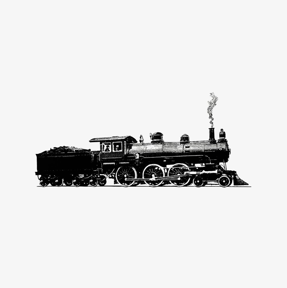 Steam engine train illustration vector