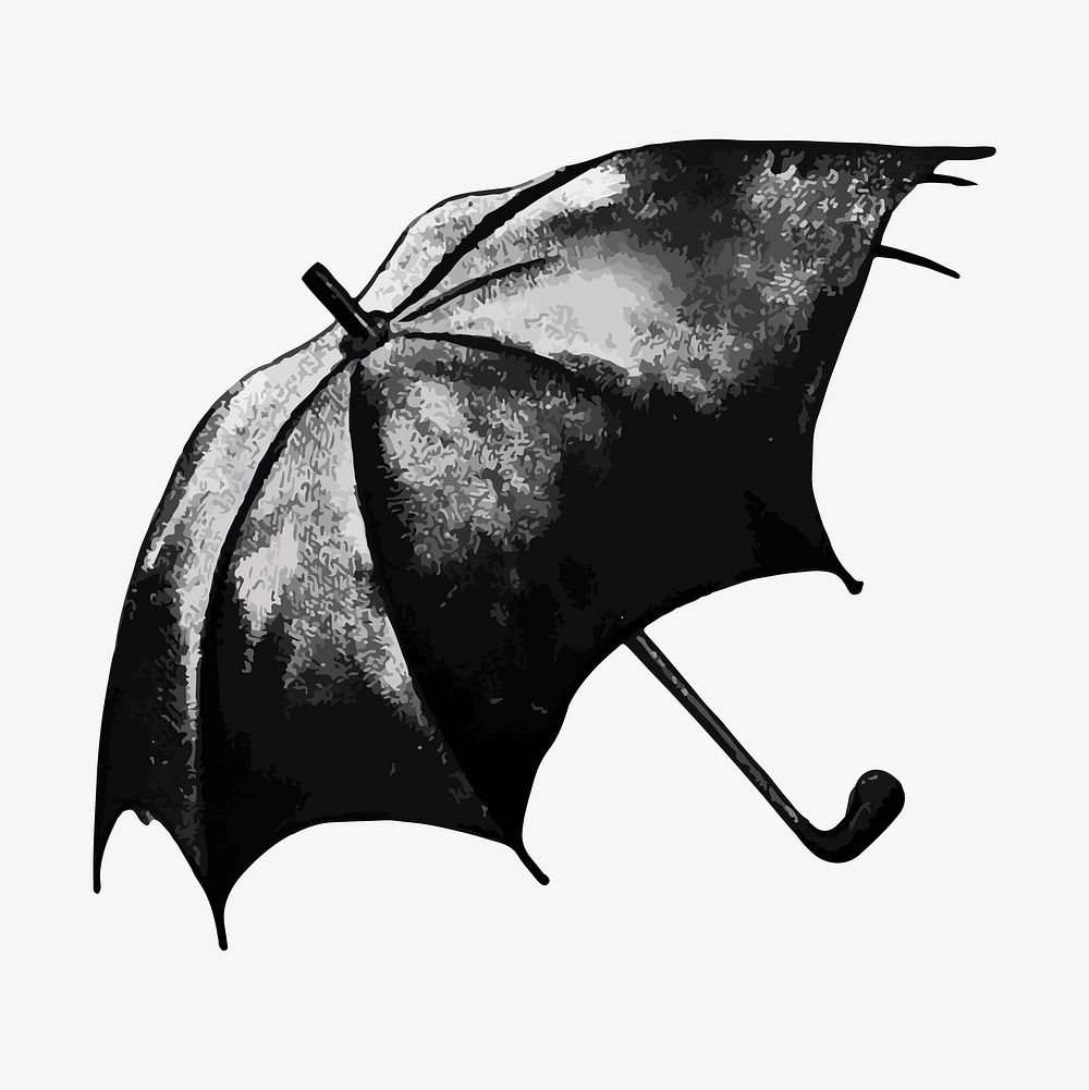 Vintage umbrella illustration vector