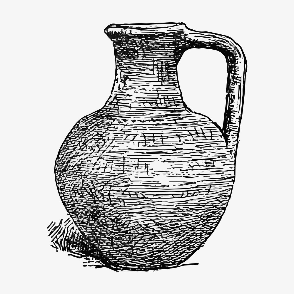 Antique pottery illustration vector