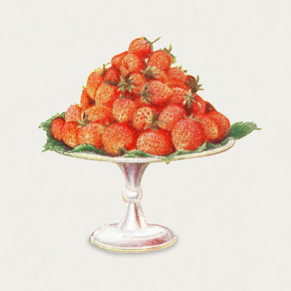 Vintage hand drawn strawberries illustration