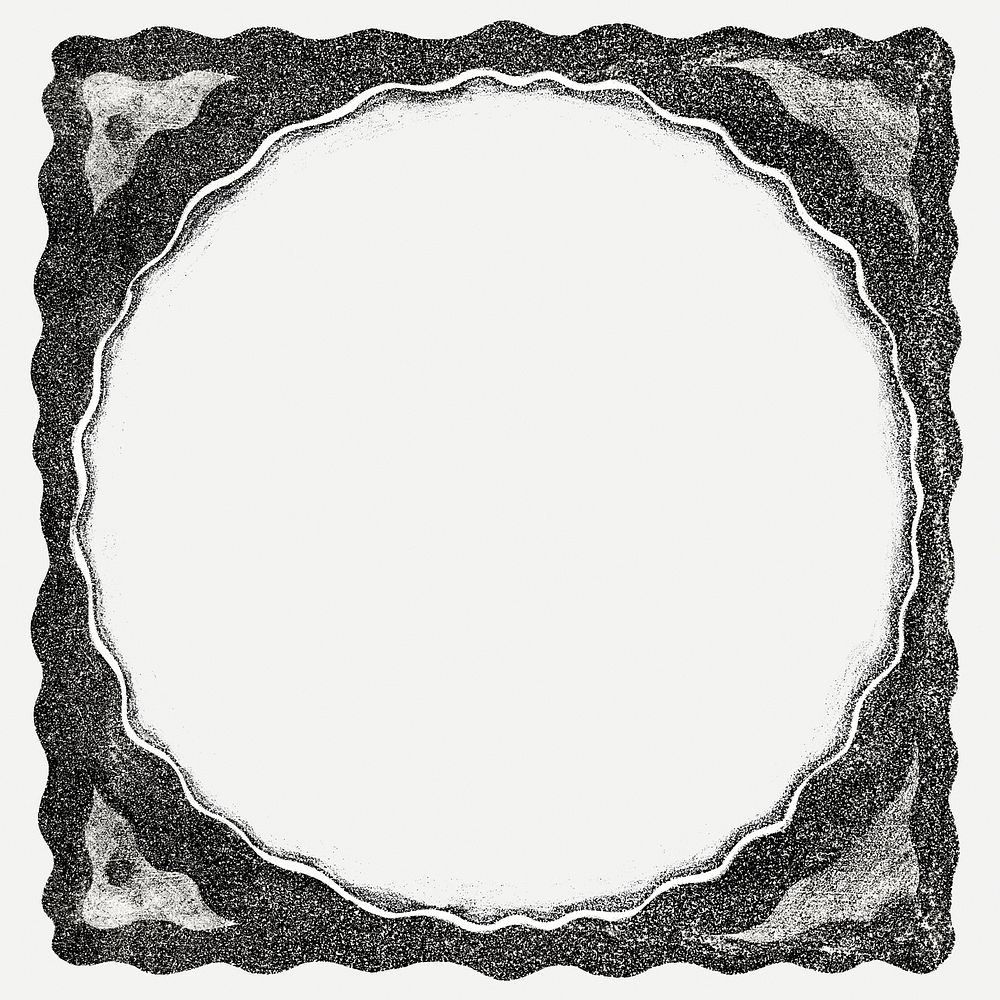 Vintage ornamental frame art print, remix from artworks by Samuel Jessurun de Mesquita