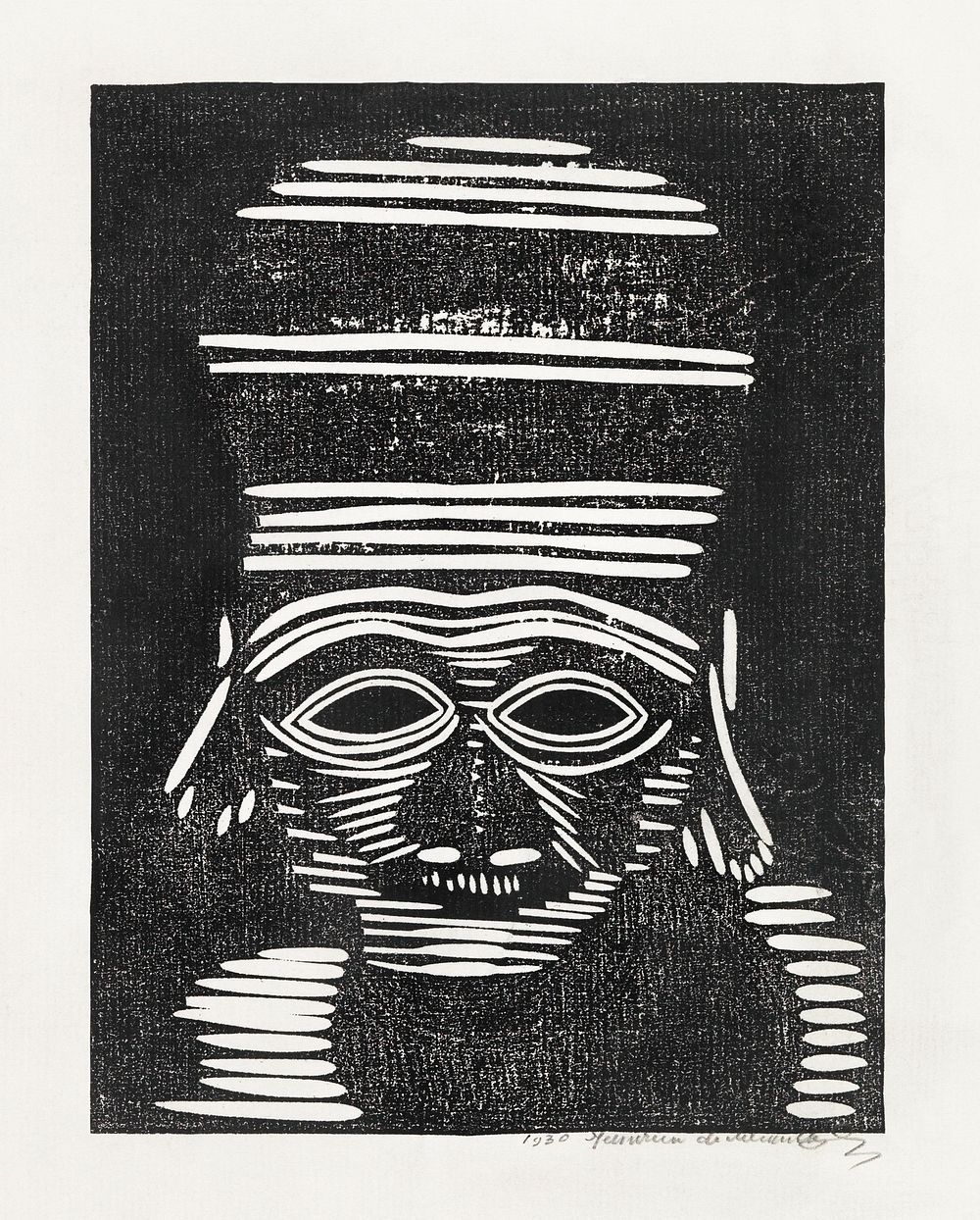 Fantastical head (Fantasie: kop) (1930) print in high resolution by Samuel Jessurun de Mesquita. Original from The…