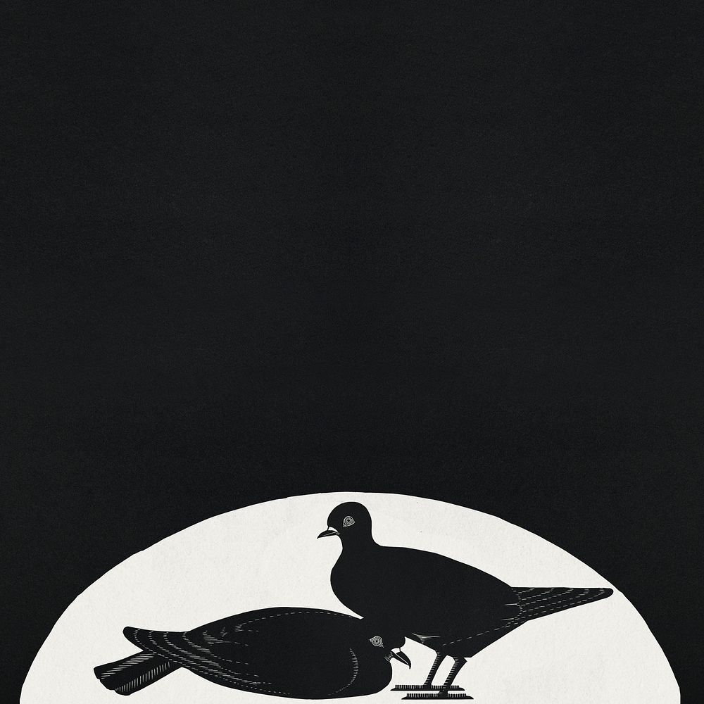 Vintage pigeon animal art print background, remix from artworks by Samuel Jessurun de Mesquita
