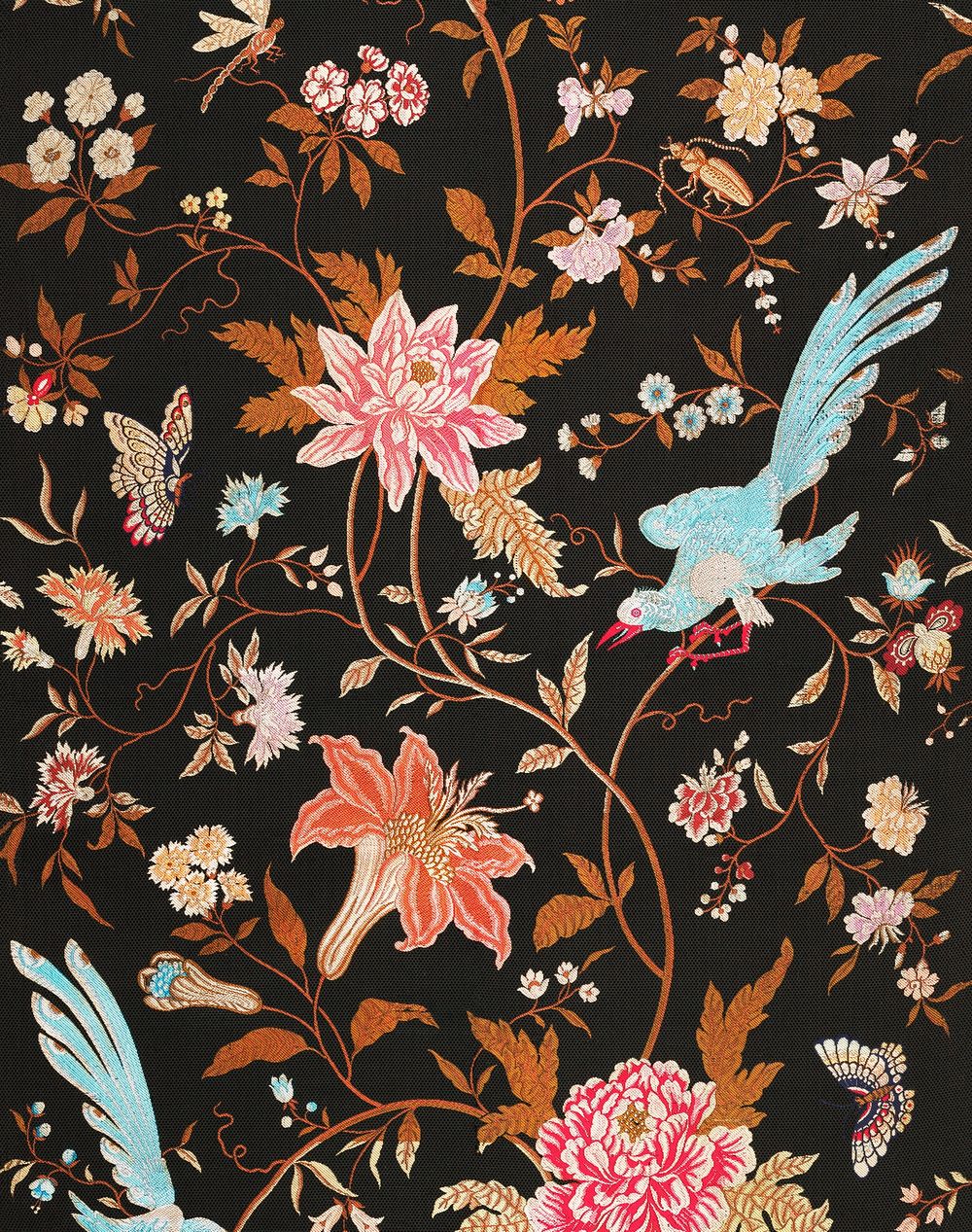 Floral woven textiles in high resolution from the late 19th century. Original from The Smithsonian. Digitally enhanced by…