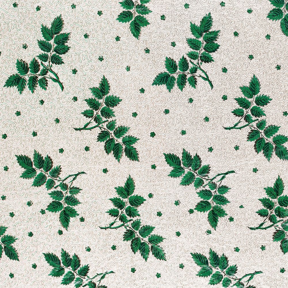 Vintage leaf wallpaper (ca. 1850&ndash;1900) in high resolution. Original from The Smithsonian. Digitally enhanced by…