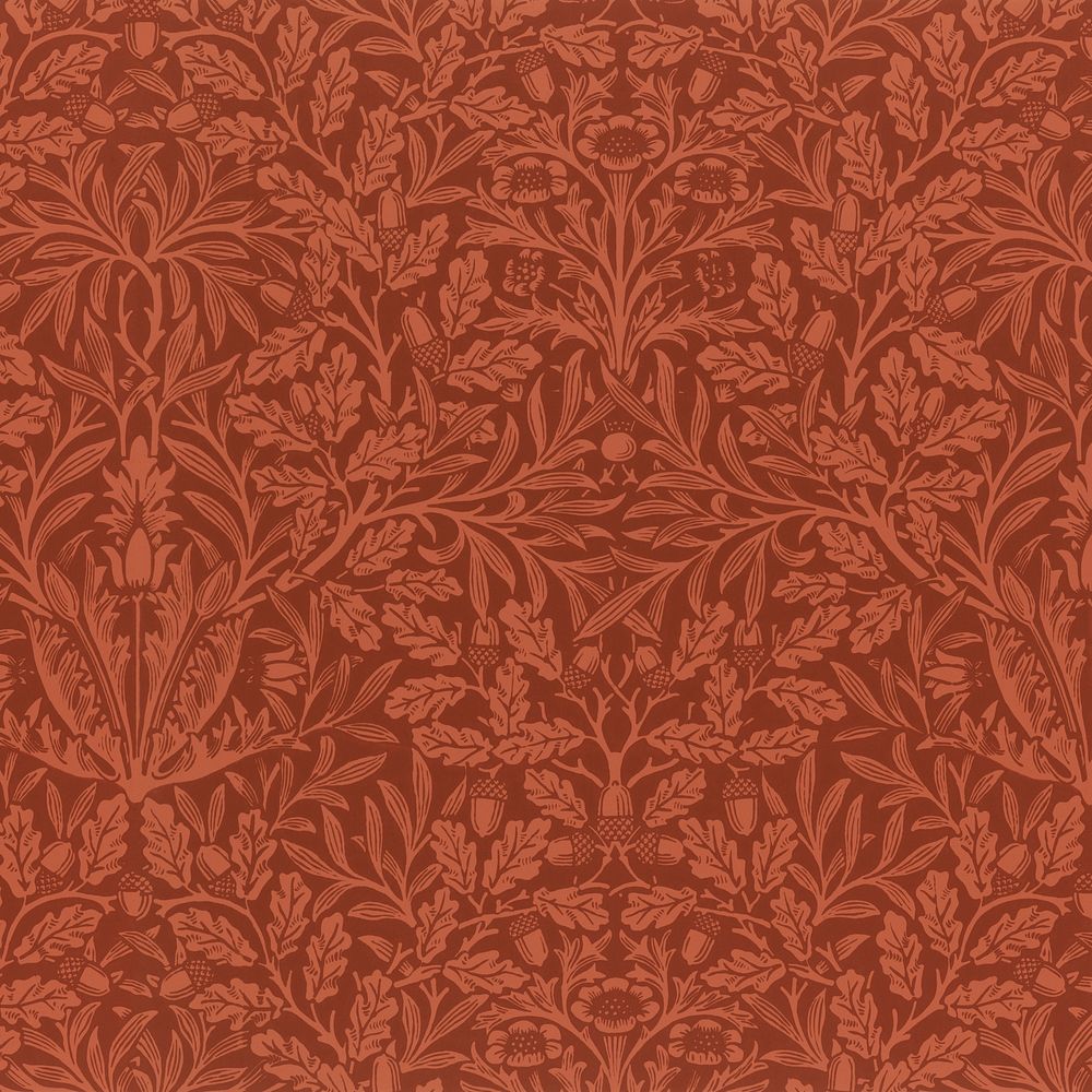 Vintage red botanical pattern background image