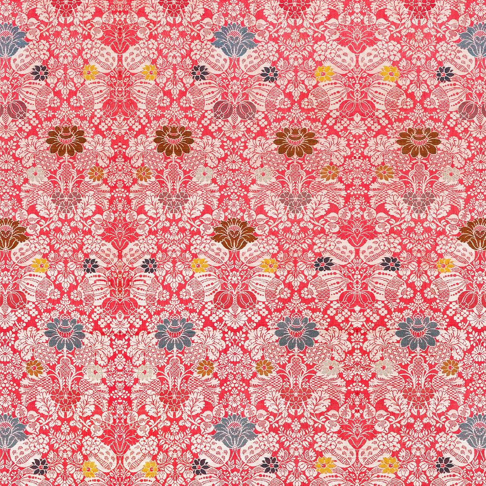 Vintage red floral pattern background image