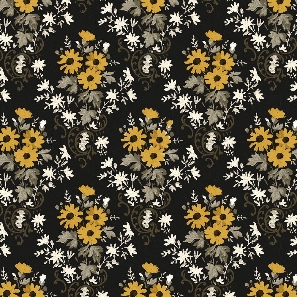 Vintage ornamental psd botanical pattern image background