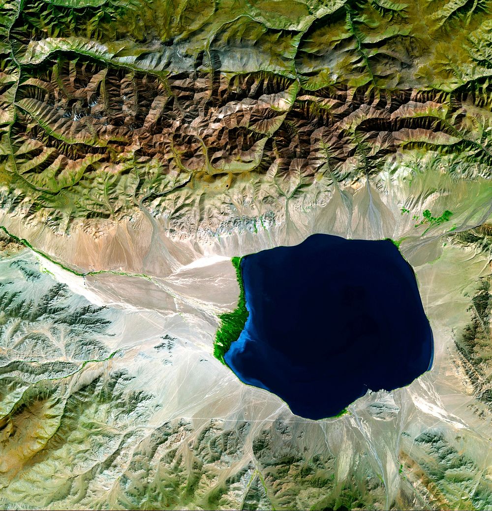 The Uvs Nuur Basin in Mongolia and the Russian Federation. Original from NASA. Digitally enhanced by rawpixel.