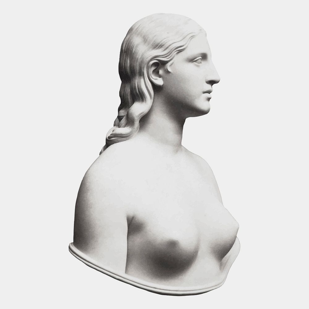 Aesthetic ancient Eve sculpture sticker, vintage woman vector collage element