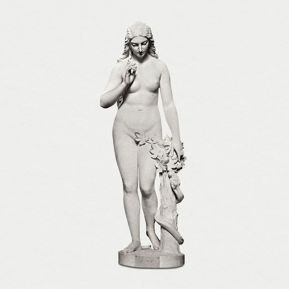 Aesthetic Eve sculpture, vintage woman psd collage element