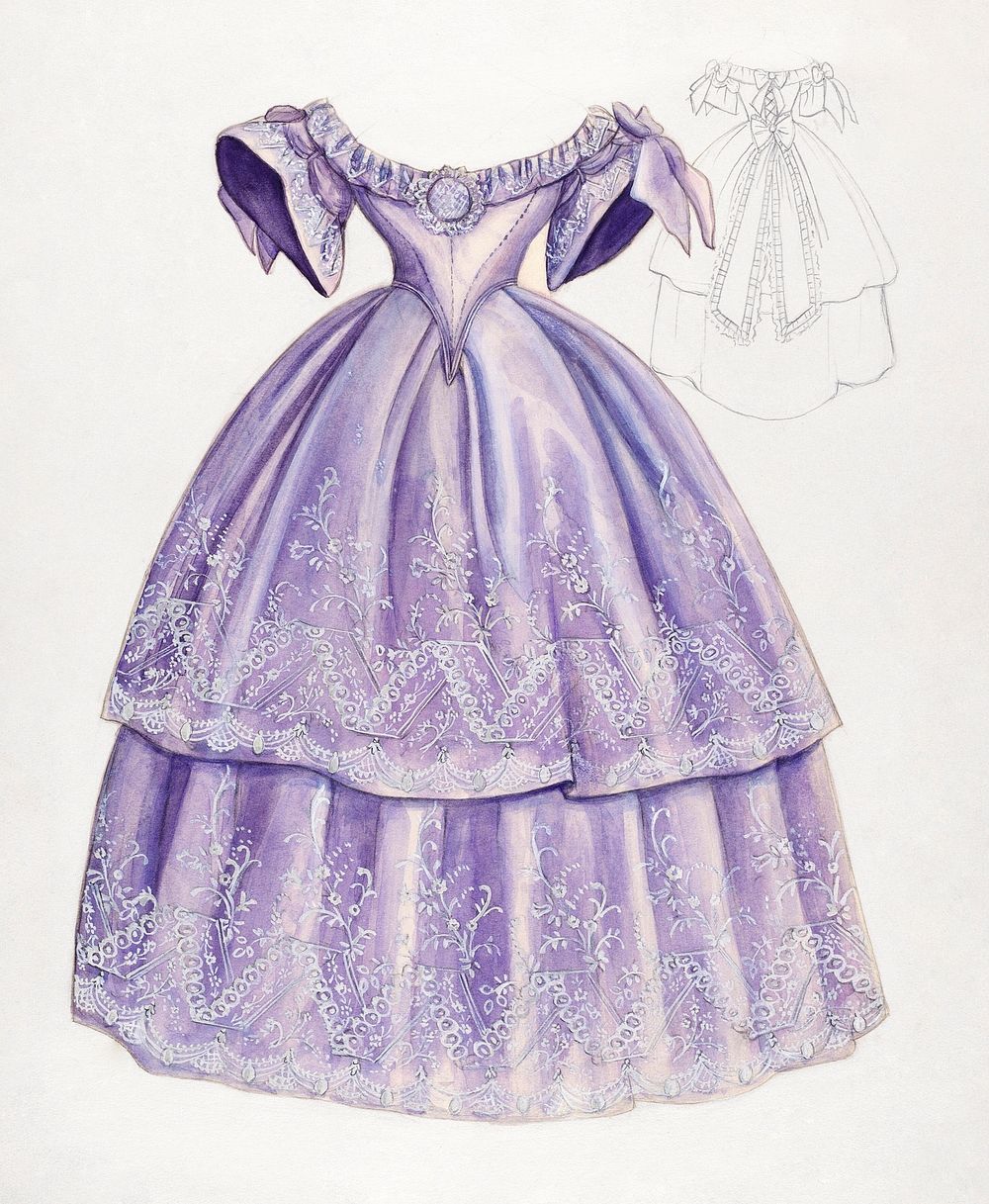 Dress (c. 1936) by Jean Peszel. Original from The National Gallery of Art. Digitally enhanced by rawpixel.
