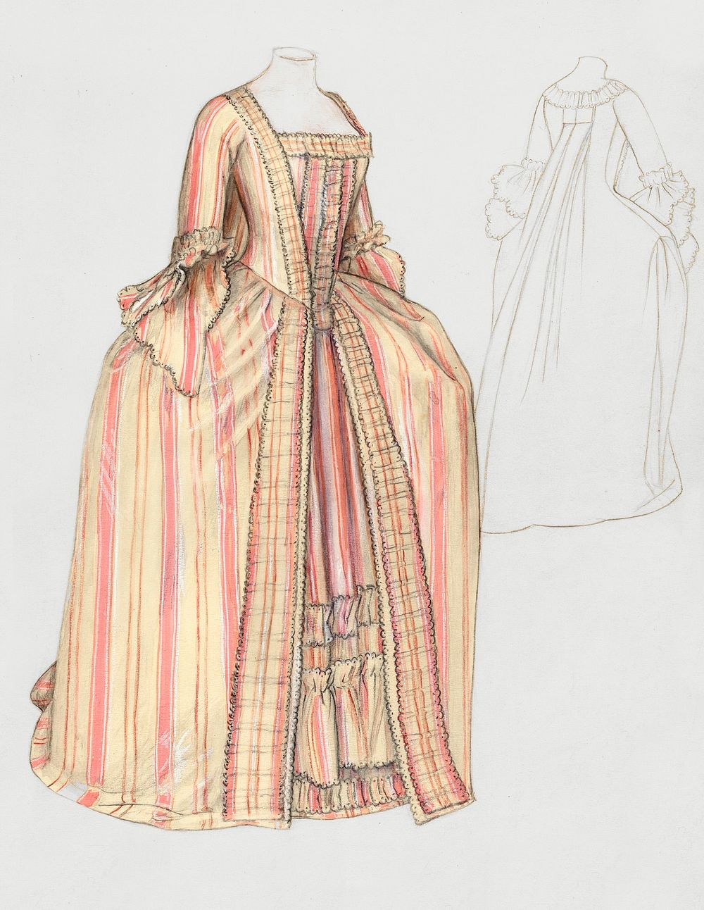Dress (1935/1942) by Jean Peszel. Original from The National Gallery of Art. Digitally enhanced by rawpixel.