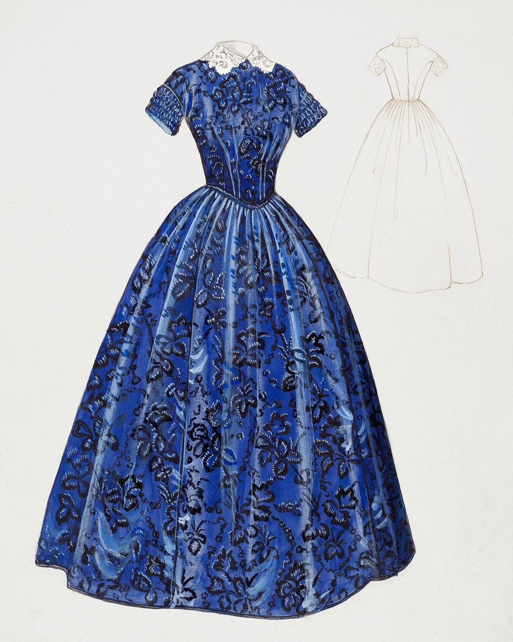 Dress (c. 1936) by Jessie M. Benge. Original from The National Gallery of Art. Digitally enhanced by rawpixel.