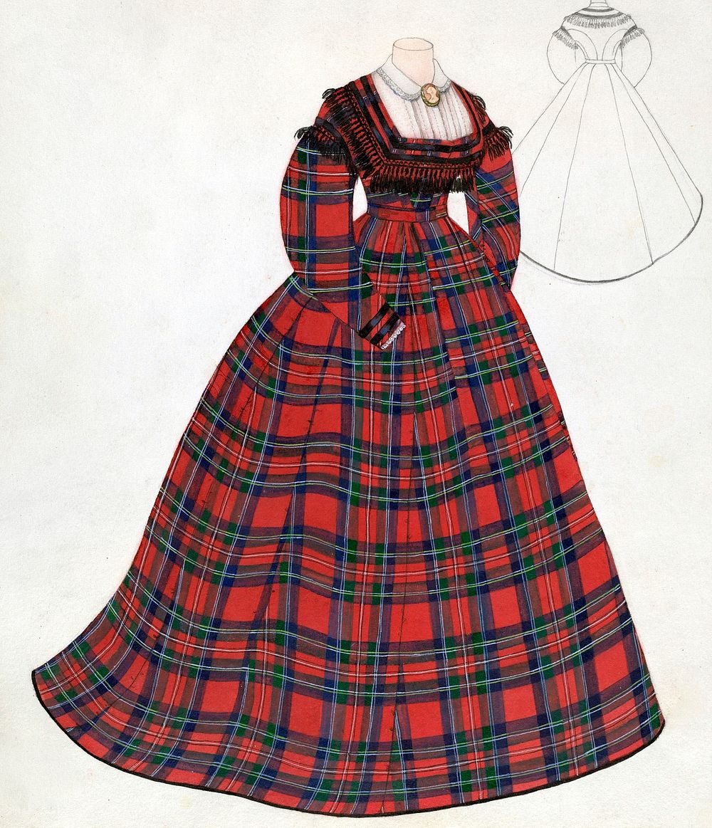 Dress (c. 1937) by Roberta Spicer. Original from The National Gallery of Art. Digitally enhanced by rawpixel.