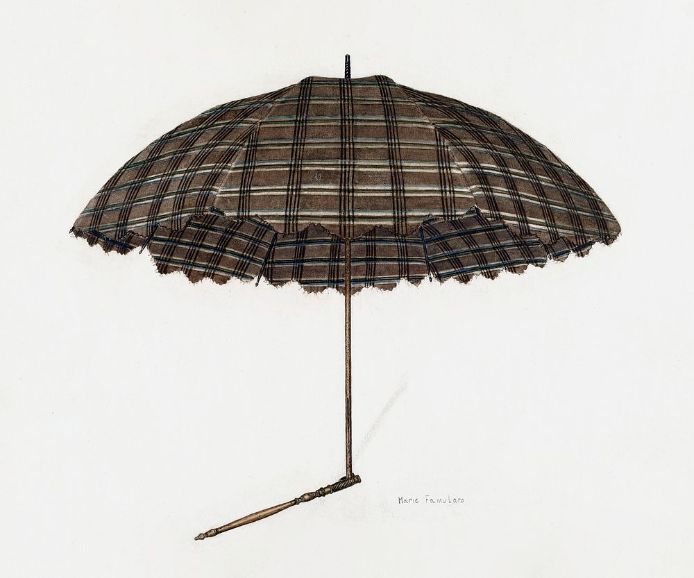 Parasol (ca. 1939) by Marie Famularo. Original from The National Gallery of Art. Digitally enhanced by rawpixel.