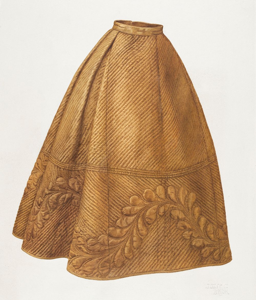 Quilted petticoat (1935&ndash;1942) by Julie C. Brush. Original from The National Gallery of Art. Digitally enhanced by…