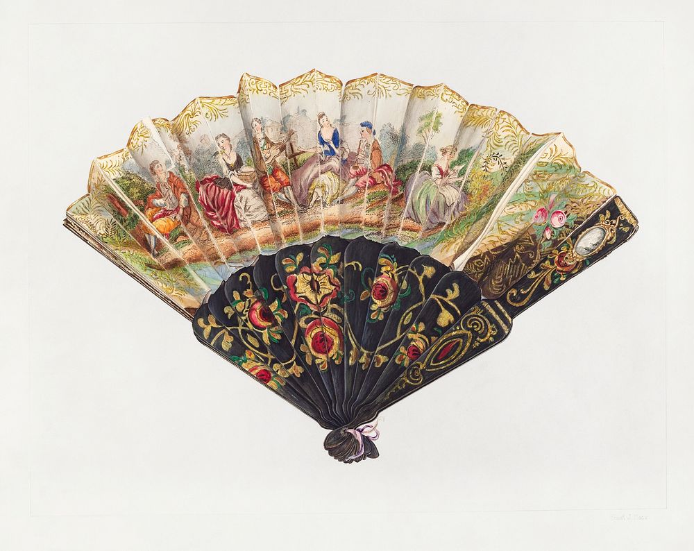 Fan (1935/1942) by Frank J. Mace. Original from The National Gallery of Art. Digitally enhanced by rawpixel.