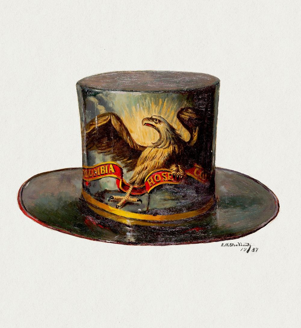 Fireman's Hat (1937) by Eugene Shellady. Original from The National Gallery of Art. Digitally enhanced by rawpixel.