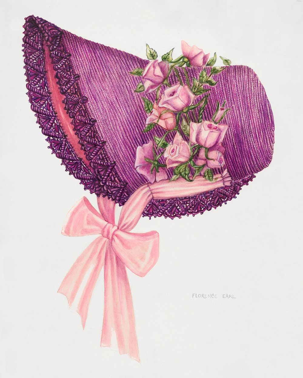 Hat (c. 1935&ndash;1942) by Florence Earl. Original from The National Gallery of Art. Digitally enhanced by rawpixel.