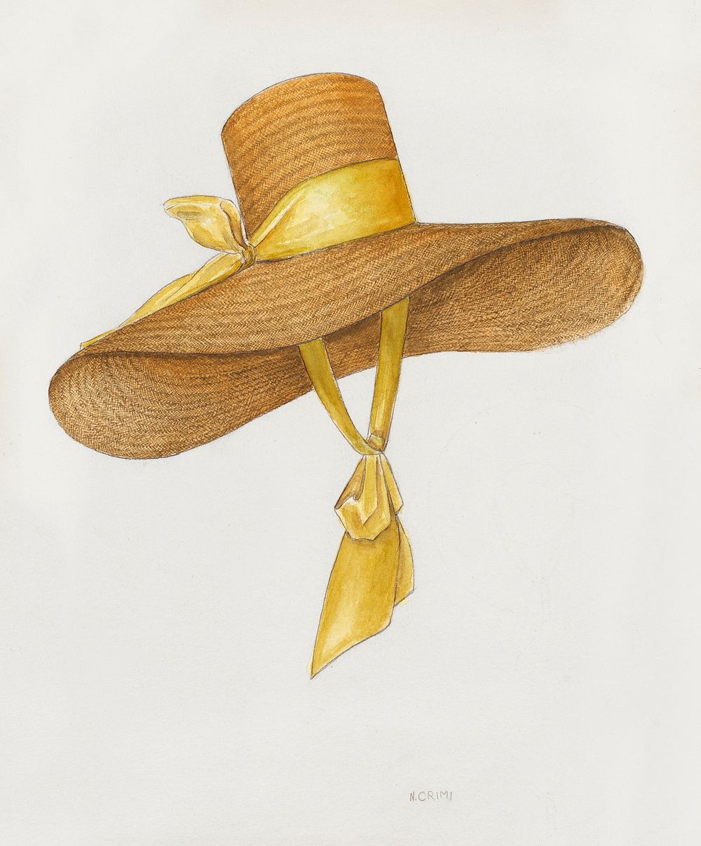 Hat (ca.1936) by Nancy Crimi. Original from The National Gallery of Art. Digitally enhanced by rawpixel.