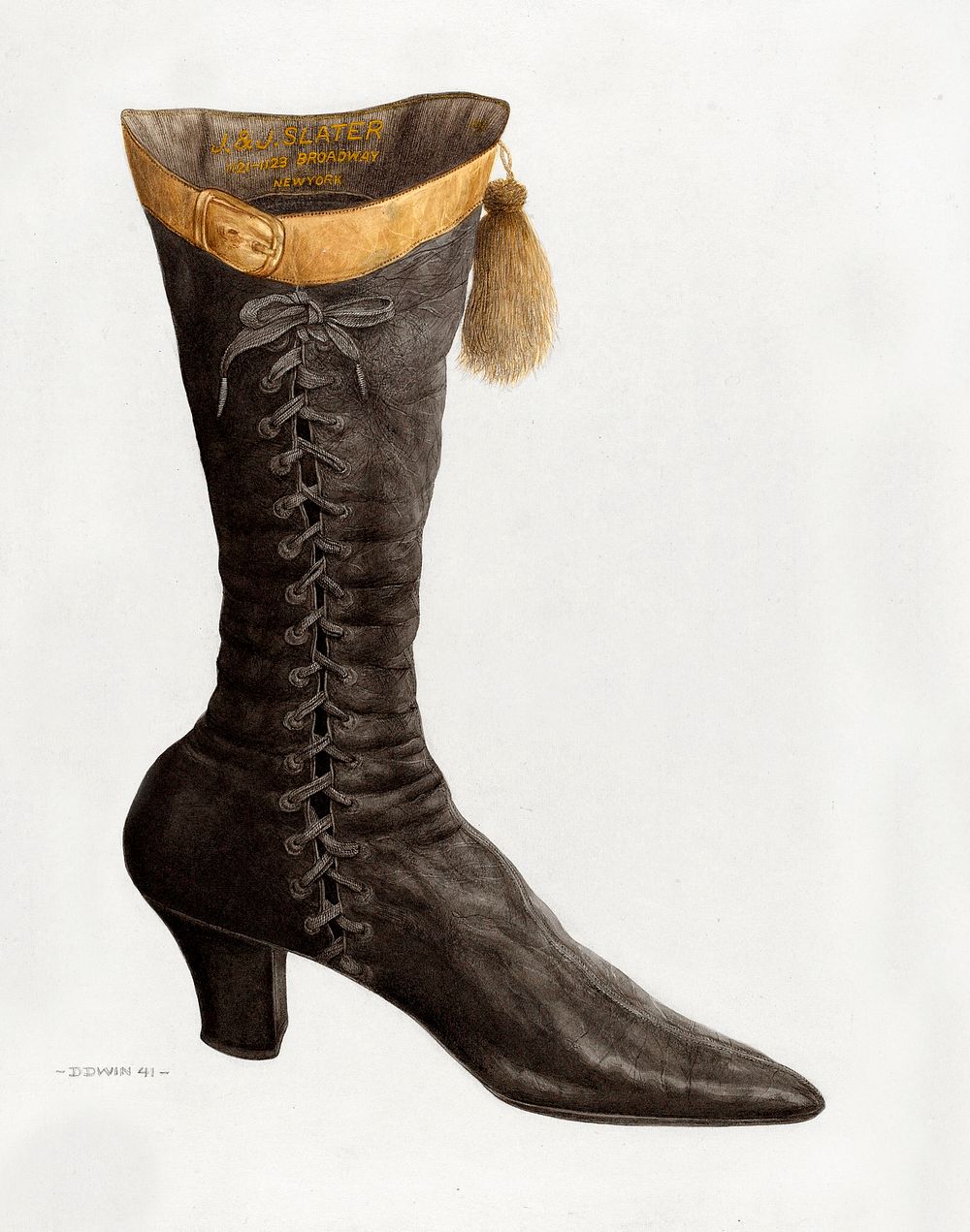 Lady's Boot (1941) by Dorothy Dwin. Original from The National Gallery of Art. Digitally enhanced by rawpixel.