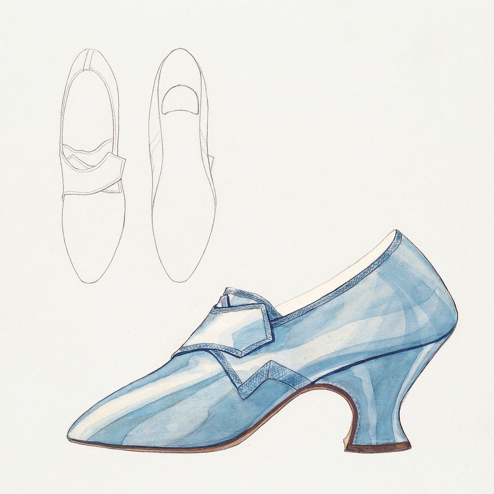 Woman's Shoe (ca.1936) by Melita Hofmann. Original from The National Gallery of Art. Digitally enhanced by rawpixel.