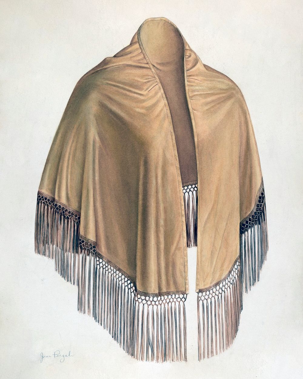 Shawl (ca. 1939) by Jean Peszel. Original from The National Gallery of Art. Digitally enhanced by rawpixel.