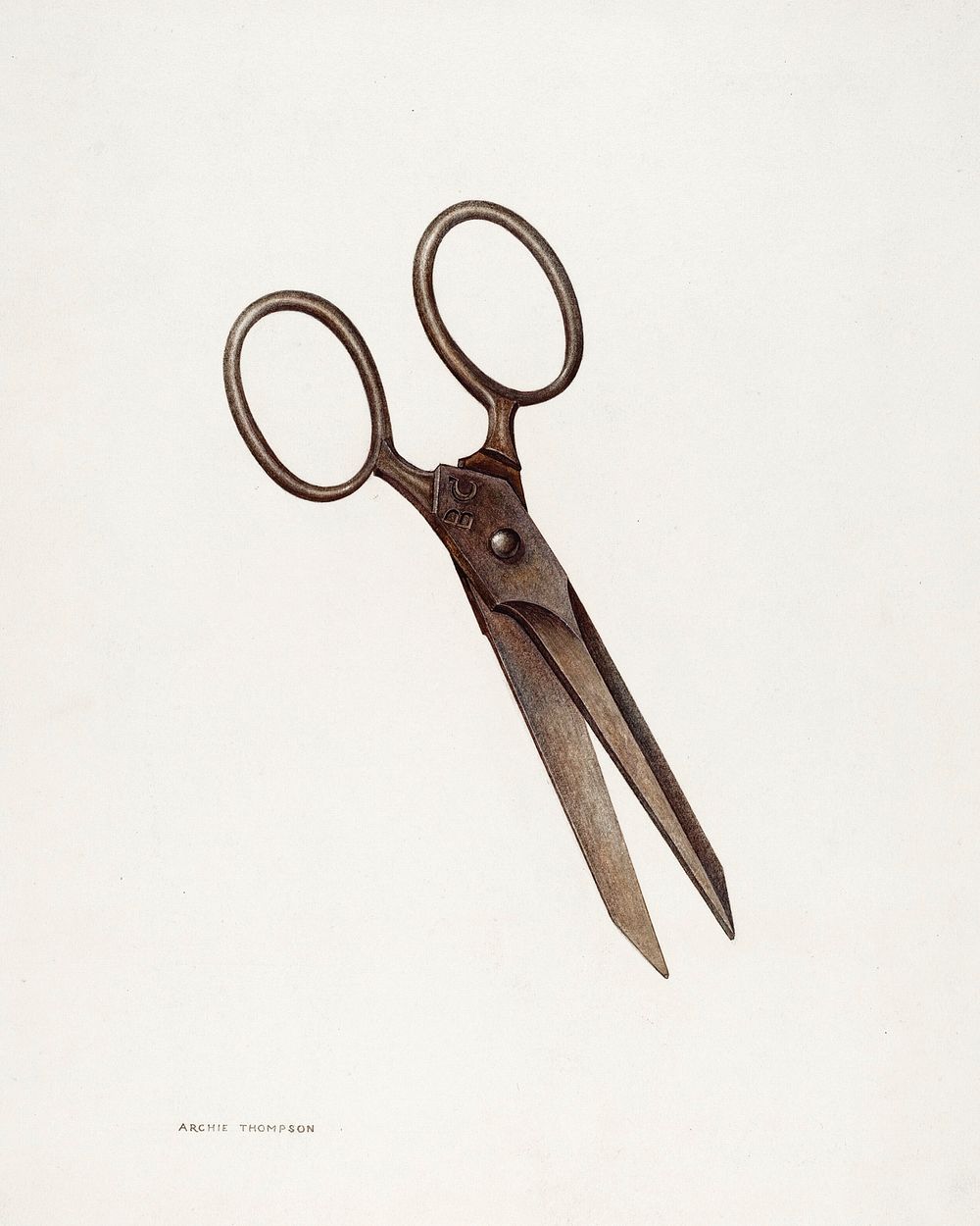 Bishop Hill: Small Scissors (ca. 1939) by Archie Thompson. Original from The National Gallery of Art. Digitally enhanced by…