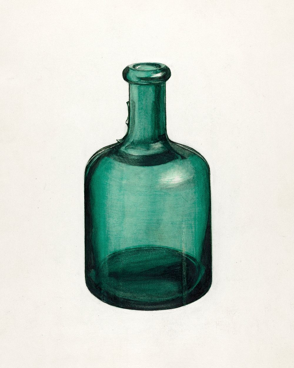 Blown Glass - Bottle (ca. 1937) by John Fisk. Original from The National Gallery of Art. Digitally enhanced by rawpixel.