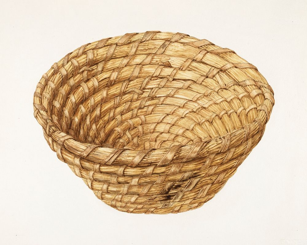 Bread Basket (ca. 1938) by Alfonso Moreno. Original from The National Gallery of Art. Digitally enhanced by rawpixel.