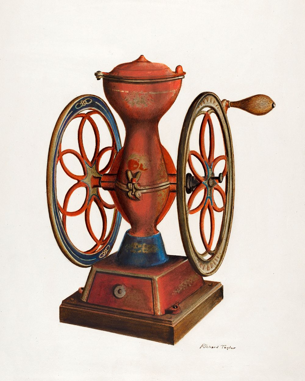 Coffee Grinder (ca. 1940) by Richard Taylor. Original from The National Gallery of Art. Digitally enhanced by rawpixel.