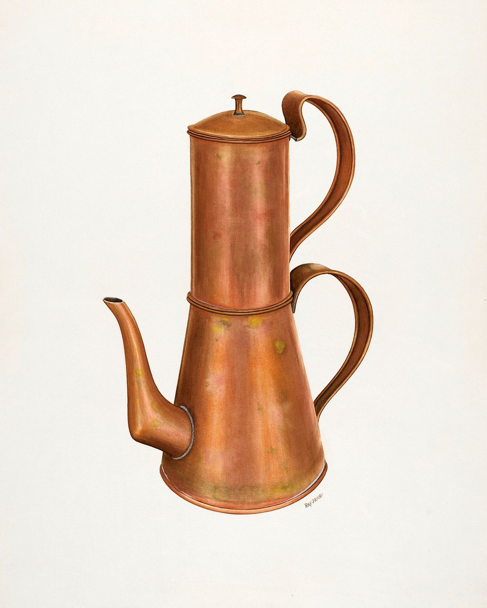 Coffee Pot (ca.1938) by Ray Price. Original from The National Gallery of Art. Digitally enhanced by rawpixel.