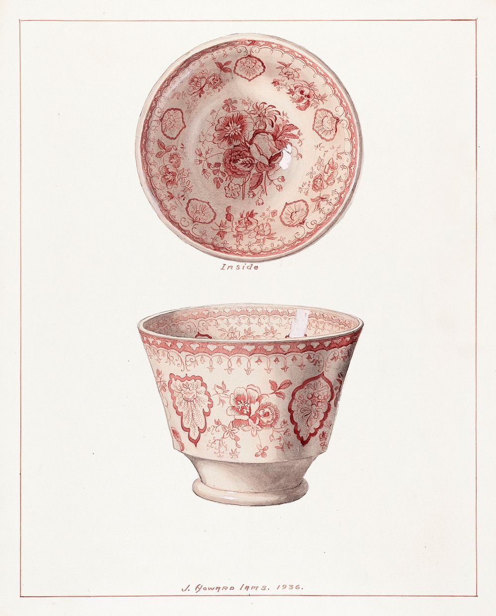 Cup (ca.1936) by J. Howard Iams. Original from The National Gallery of Art. Digitally enhanced by rawpixel.