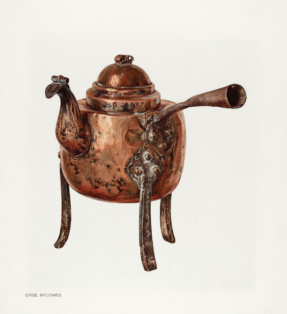 Copper Kettle (1935&ndash;1942) by Orrie Mccombs. Original from The National Gallery of Art. Digitally enhanced by rawpixel.