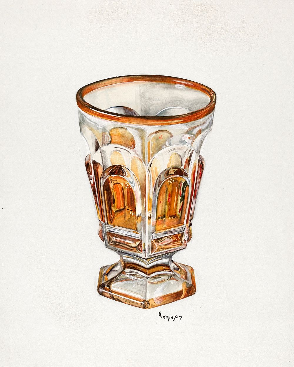 Footed Tumbler (ca. 1936) by Ralph Atkinson. Original from The National Gallery of Art. Digitally enhanced by rawpixel.