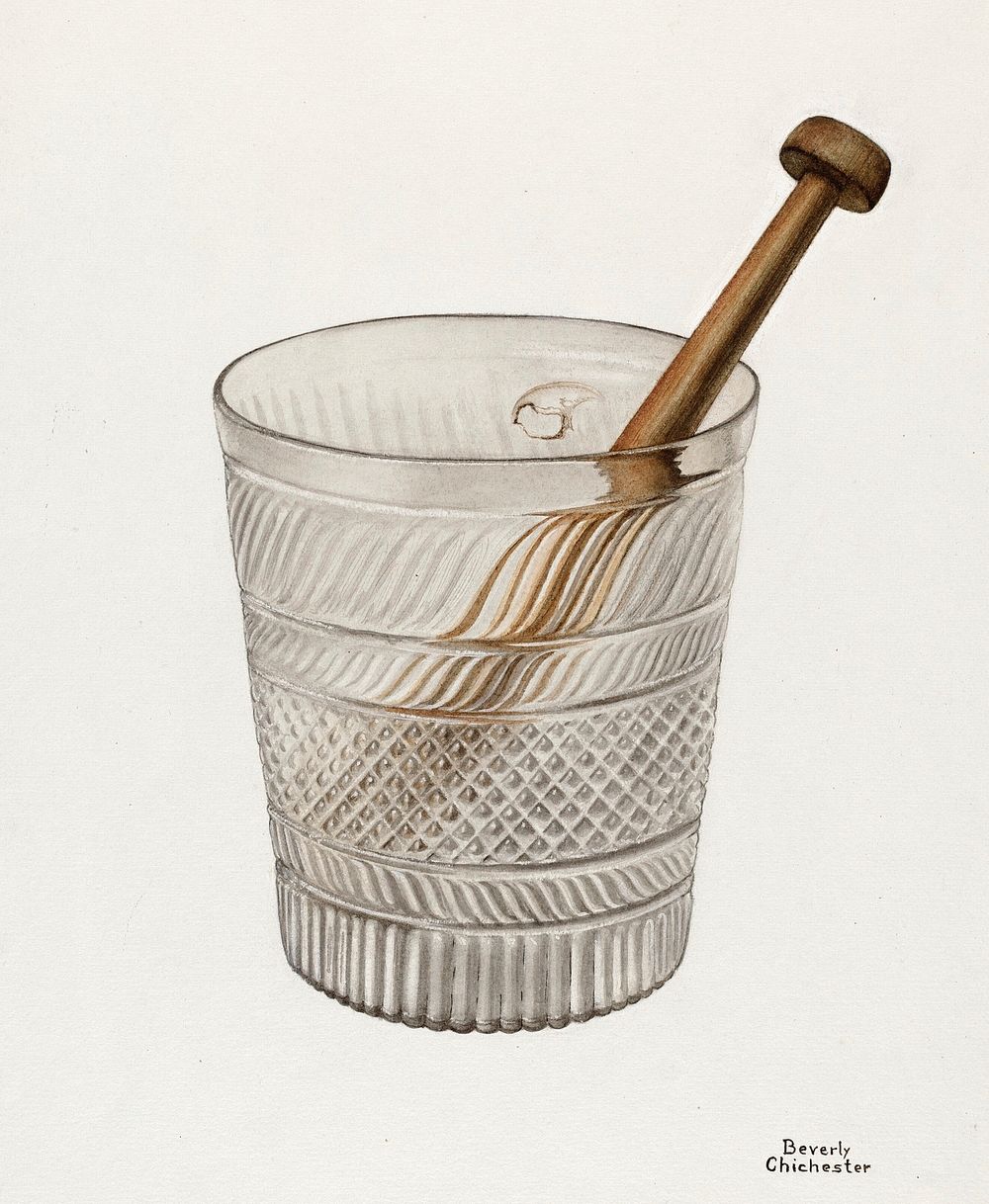 Toddy Glass (1935–1942) by Beverly Chichester. Original from The National Gallery of Art. Digitally enhanced by rawpixel. 