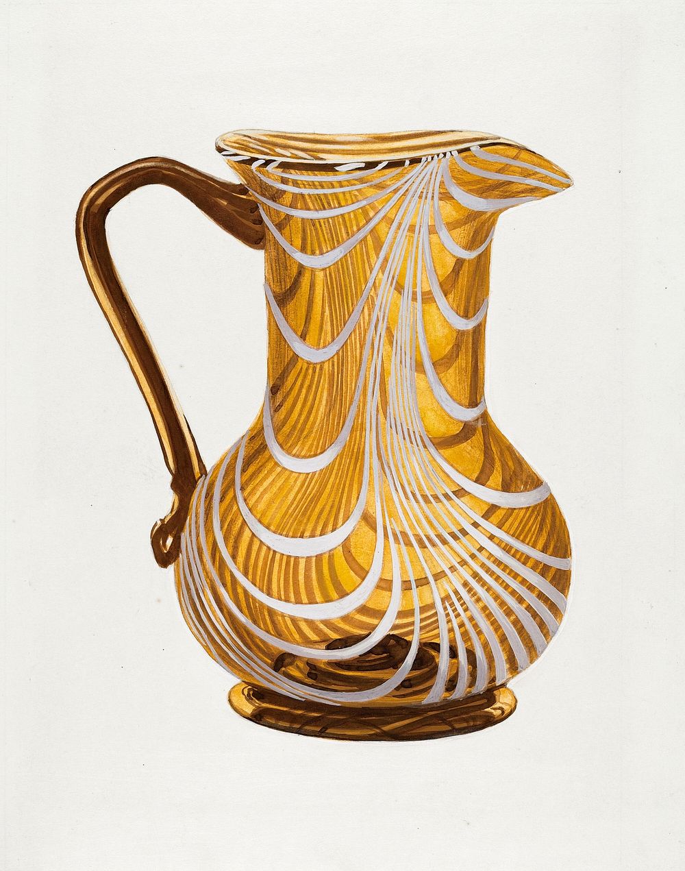 Glass Pitcher (1935&ndash;1942) by unknown American 20th Century artist. Original from The National Gallery of Art.…