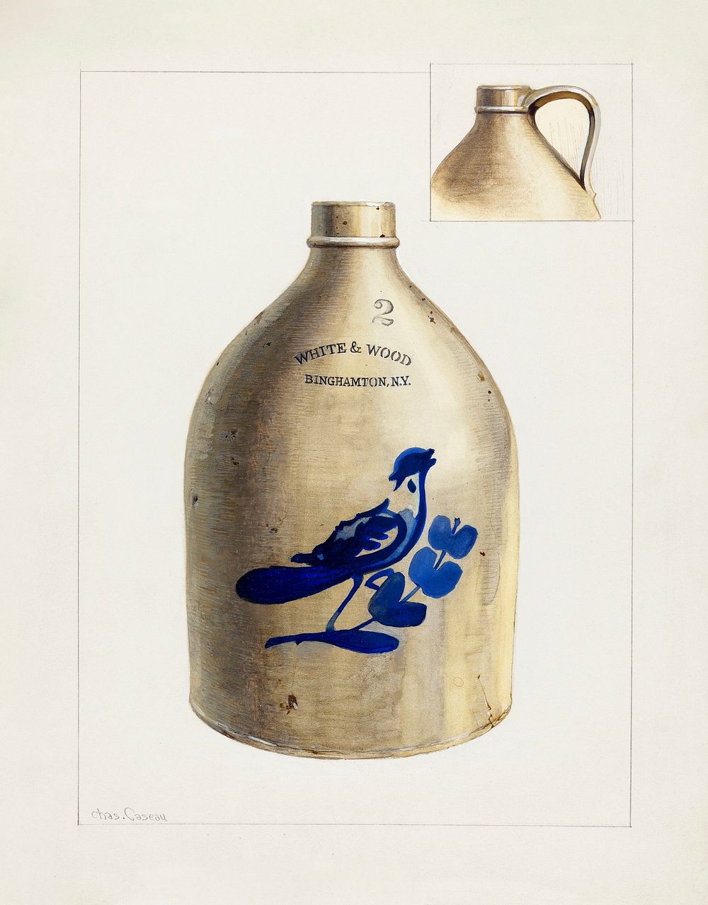 Jug (ca. 1940) by Charles Caseau. Original from The National Gallery of Art. Digitally enhanced by rawpixel.